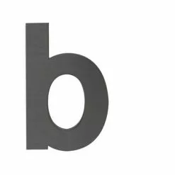 WILTEC Plaque Numéro Maison "b" Arial Anthracite 3D 15cm Acier Fin Résistant Intempéries Matériel Fixation -Wiltec Boutique 27196125 3
