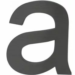 WILTEC Plaque Numéro Maison "a" Arial Anthracite 3D 15cm Acier Fin Résistant Intempéries Matériel Fixation -Wiltec Boutique 27196143 3
