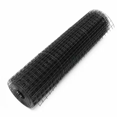 WILTEC Fil De Grillage Noir Acier Galvanisé Maille Carrée 19x19mm Rouleau 10m Hauteur 100cm Clôture Volière 4 WILTEC Fil De Grillage Noir Acier Galvanisé Maille Carrée 19x19mm Rouleau 10m Hauteur 100cm Clôture Volière – Image 2