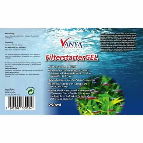 WILTEC Vanya FilterStarter Gel 250ml Bactéries Vivantes Filtration Aquarium & Bassin Activation Biologique 4 WILTEC Vanya FilterStarter Gel 250ml Bactéries Vivantes Filtration Aquarium & Bassin Activation Biologique – Image 2