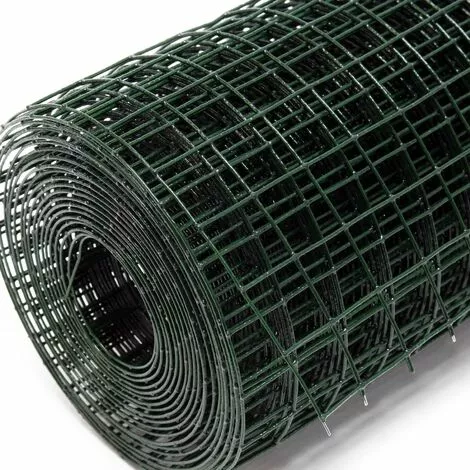 WILTEC Fil De Grillage Vert Maille Carrée 25x25mm Rouleau 5m Hauteur 100cm Clôture Acier Galvanisé Cage 5 WILTEC Fil De Grillage Vert Maille Carrée 25x25mm Rouleau 5m Hauteur 100cm Clôture Acier Galvanisé Cage – Image 3
