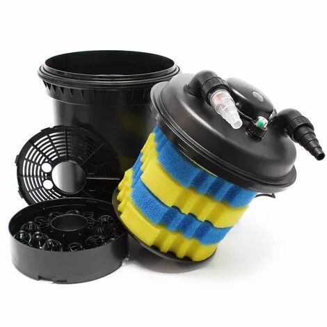 WILTEC SunSun CPF-380 SET 12000l 11W UVC NEO3800 Pompe Tuyau Kit De Filtration 4 WILTEC SunSun CPF-380 SET 12000l 11W UVC NEO3800 Pompe Tuyau Kit De Filtration – Image 2