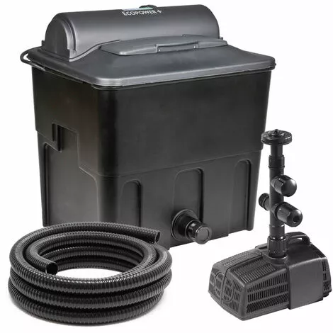WILTEC Hozelock Ecopower PLUS Kit Filtre Bassin De 12000l 4000l/h Pompe Y Tuyau 5m 12W Clarificateur UV -Wiltec Boutique 30940841 1