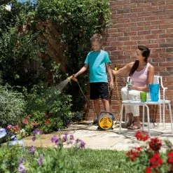 WILTEC Hozelock Dévidoir Transportable à Tuyau 10 M Arrosage Enrouleur Mobile Pico Reel Jardin Balcon -Wiltec Boutique 31550672 3