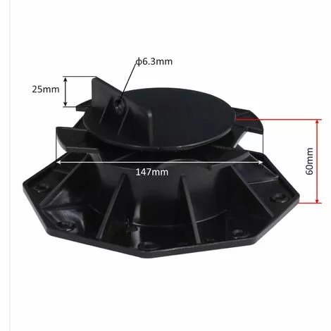 WILTEC XPOtool Plots De Fondation Charge 2700kg Pieds De Support Réglage En Hauteur 60-140mm Lames Terrasse 6 WILTEC XPOtool Plots De Fondation Charge 2700kg Pieds De Support Réglage En Hauteur 60-140mm Lames Terrasse â Image 4