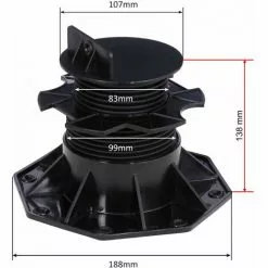 WILTEC XPOtool Plots De Fondation Charge 2700kg Pieds De Support Réglage En Hauteur 60-140mm Lames Terrasse 11 WILTEC XPOtool Plots De Fondation Charge 2700kg Pieds De Support Réglage En Hauteur 60-140mm Lames Terrasse -Wiltec Boutique 31951903 5