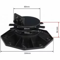 WILTEC XPOtool Plots De Fondation Charge 2700kg Pieds De Support Réglage En Hauteur 30-60mm Lames Terrasse -Wiltec Boutique 31951971 5