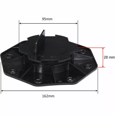 WILTEC XPOtool Plots De Fondation Charge 2700kg Pieds De Support Réglage Hauteur 18-30mm Lames Terrasse 7 WILTEC XPOtool Plots De Fondation Charge 2700kg Pieds De Support Réglage Hauteur 18-30mm Lames Terrasse – Image 5