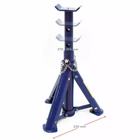 WILTEC Lot De 2 Chandelles De Levage Cric Pour Voiture (2 T Chacune) Chandelle De Calage Support De Montage 5 WILTEC Lot De 2 Chandelles De Levage Cric Pour Voiture (2 T Chacune) Chandelle De Calage Support De Montage â Image 3