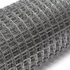 WILTEC Grillage Volière Acier Galvanisé Maille Carrée 12x12mm Rouleau 10m Hauteur 50cm Clôture Enclos -Wiltec Boutique 32713190 4