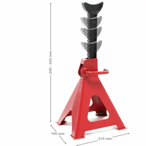 WILTEC Chandelles De Levage Réglable En Hauteur En Kit Charge De 3000 Kg Chaque 4 WILTEC Chandelles De Levage Réglable En Hauteur En Kit Charge De 3000 Kg Chaque – Image 2