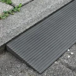 WILTEC Rampe De Seuil 12 Mm × 900 Mm Avec Film Adhésif, Grise, Rampe à Haute Capacité De Charge -Wiltec Boutique 35444177 4