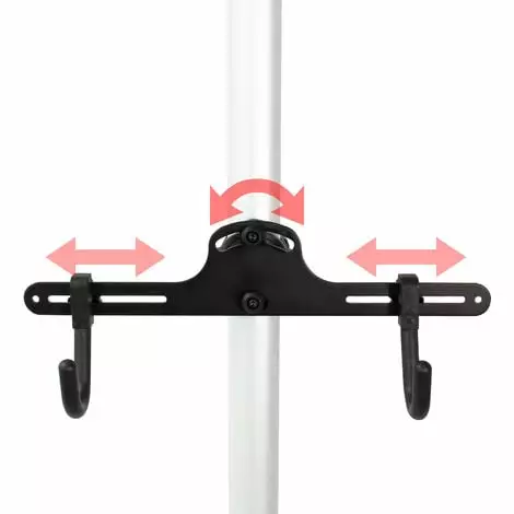 WILTEC Porte-vélo Télescopique 2 Vélos 20kg Chaque Peu Encombrant Réglable 160-340cm Bras Orientable 360° 5 WILTEC Porte-vélo Télescopique 2 Vélos 20kg Chaque Peu Encombrant Réglable 160-340cm Bras Orientable 360° – Image 3