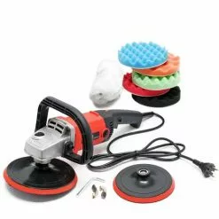 WILTEC XPOtool Machine Polir Meuleuse 1200W 3000 Tr./min Polisseuse 6 Niveaux Ponceuse Rotative Set