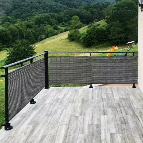 WILTEC Bâche De Clôture 1,8×6m, Gris Anthracite, Brise-vue Clôture Balcon Jardin, Tissu PE-HD Stabilisé UV 7 WILTEC Bâche De Clôture 1,8×6m, Gris Anthracite, Brise-vue Clôture Balcon Jardin, Tissu PE-HD Stabilisé UV – Image 5