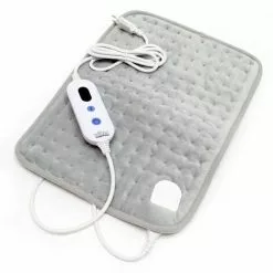 WILTEC Coussin Chauffant Laine Polaire 40x30cm 3 Niveaux De Chauffage Arrêt Automatique Lavable à 30°