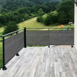 WILTEC Bâche De Clôture 1,5×25m, Gris Anthracite, Brise-vue Clôture Balcon Jardin, Tissu PE-HD Stabilisé UV -Wiltec Boutique 36726586 5