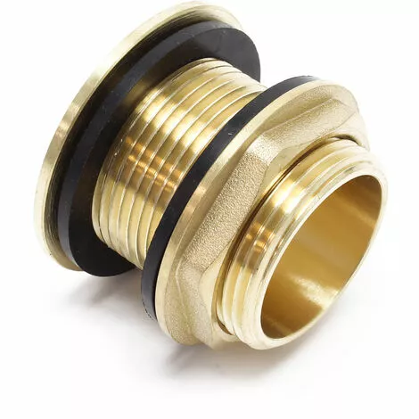 WILTEC Traverse Cuve Laiton 41,91mm (1 1 /4") Mâle / 30,93mm (1") Femelle Raccord Fût Cuve Eau 3 WILTEC Traverse Cuve Laiton 41,91mm (1 1 /4") Mâle / 30,93mm (1") Femelle Raccord Fût Cuve Eau