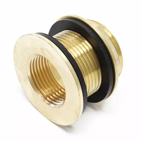 WILTEC Traverse Cuve Laiton 41,91mm (1 1 /4") Mâle / 30,93mm (1") Femelle Raccord Fût Cuve Eau 4 WILTEC Traverse Cuve Laiton 41,91mm (1 1 /4") Mâle / 30,93mm (1") Femelle Raccord Fût Cuve Eau â Image 2