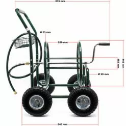 WILTEC XPOtool Chariot De Tuyau Pour Tuyaux De 16mm (5/8″) Jusqu’à 76 M à Raccord De 19mm (3/4″) Et Roues De 25cm De Ø -Wiltec Boutique 36838151 4
