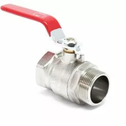 WILTEC Vanne à Sphère Levier Laiton PN25 (25 Bars) 39.59mm (1 1/4") Filetage Femelle 41.91 (1 1/4") Mâle