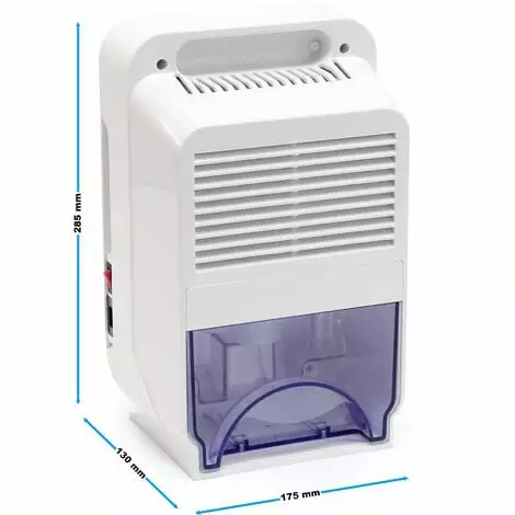 WILTEC Déshumidificateur Réservoir 1,3l Pour Des Pièces Jusqu'à 20m² Blanc Effet Peltier Arrêt Automatique 6 WILTEC Déshumidificateur Réservoir 1,3l Pour Des Pièces Jusqu'à 20m² Blanc Effet Peltier Arrêt Automatique – Image 4