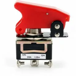 WILTEC Bouton D'arrêt D'urgence, 20A / 12V, Knock-Out En Rouge ON-OFF-ON -Wiltec Boutique 37279780 4
