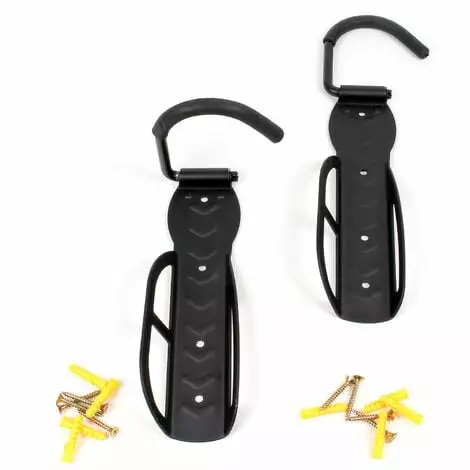WILTEC Support Mural Pour 2 Vélos 30kg Chaque 2 Crochets Muraux Rangement Peu Encombrant VTT 3 WILTEC Support Mural Pour 2 Vélos 30kg Chaque 2 Crochets Muraux Rangement Peu Encombrant VTT