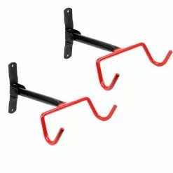 WILTEC Jeu De 2 Support Mural Pliable Pour Vélos Suspension Du Cadre Capacité De Charge Par Crochet 30 Kg
