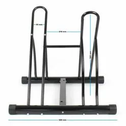 WILTEC Support De Vélo Montage Au Sol Râtelier 2 Vélos Sens De Stationnement Flexible 60x54x57cm Acier -Wiltec Boutique 39671020 3