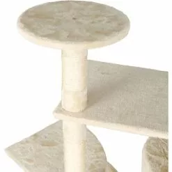 WILTEC Arbre à Chat 230-260cm Beige Tour Griffoir Avec Niches Hamacs & Échelle Tissu Peluche & Sisal -Wiltec Boutique 39840696 5