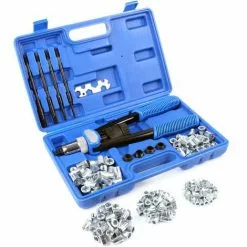 WILTEC XPOtool Pince à Riveter Jeu 5 Mandrins 150 Écrous à Sertir M5/M6/M8/M10/M12 30 Pcs. Chaque Riveteuse
