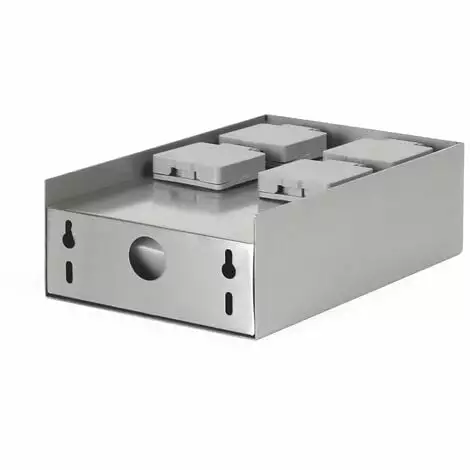 WILTEC 4-Multiprise De Jardin Usage Extérieur Forme Carrée 4 Voies Acier Fin 230V Borne Indice IP54 5 WILTEC 4-Multiprise De Jardin Usage Extérieur Forme Carrée 4 Voies Acier Fin 230V Borne Indice IP54 – Image 3