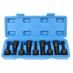 WILTEC XPOtool Lot De 9 Douilles Clé à Chocs 12,5mm (½″) Tête Ronde Forme D’étoile 6 Branches T20-T70 75mm -Wiltec Boutique 40537373 3