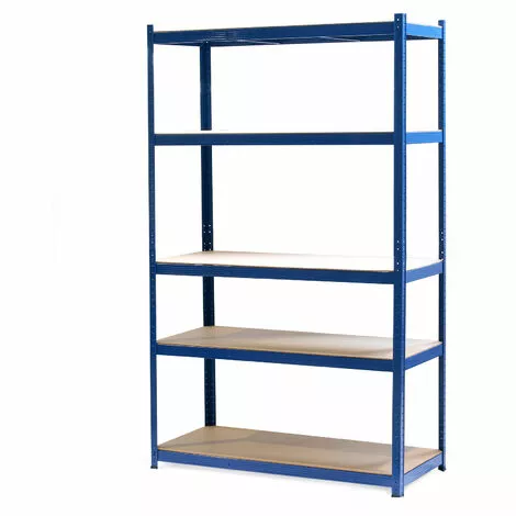 WILTEC XPOtool Étagère Bleue Charges Lourdes 120x50x200cm Emboîtable 5 Niveaux 175kg/niveau Atelier 4 WILTEC XPOtool Étagère Bleue Charges Lourdes 120x50x200cm Emboîtable 5 Niveaux 175kg/niveau Atelier – Image 2