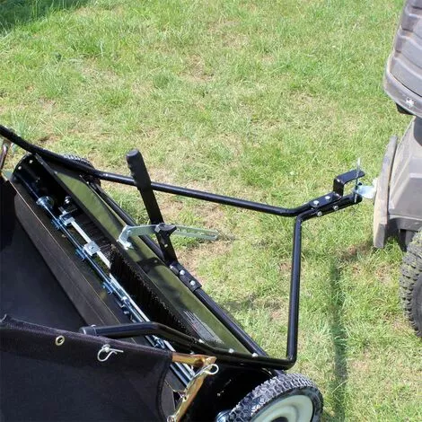 WILTEC Balai Ramasseur Balayeuse Pour Tondeuse Autoportée Largeur 105cm Et Roues En Caoutchouc 266x60,3mm 6 WILTEC Balai Ramasseur Balayeuse Pour Tondeuse Autoportée Largeur 105cm Et Roues En Caoutchouc 266x60,3mm – Image 4