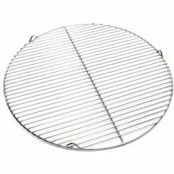 WILTEC Grille Acier Inoxydable Ronde 55 Cm Barbecue à Charbon De Bois /à Gaz Barbecue Avec Grill Pivotant