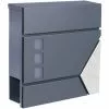 WILTEC Boîte Aux Lettres Avec Porte-journaux V48 Boîte Postale Murale Acier Inox Boîte Aux Lettres Gris Anthracite -Wiltec Boutique 45229436 1