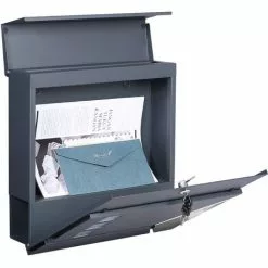 WILTEC Boîte Aux Lettres Avec Porte-journaux V48 Boîte Postale Murale Acier Inox Boîte Aux Lettres Gris Anthracite 8 WILTEC Boîte Aux Lettres Avec Porte-journaux V48 Boîte Postale Murale Acier Inox Boîte Aux Lettres Gris Anthracite -Wiltec Boutique 45229436 2