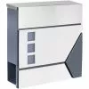 WILTEC Boîte Aux Lettres Avec Porte-journaux V46 Boîte Postale Murale Acier Inox Boîte Aux Lettres Gris Anthracite -Wiltec Boutique 45229482 1