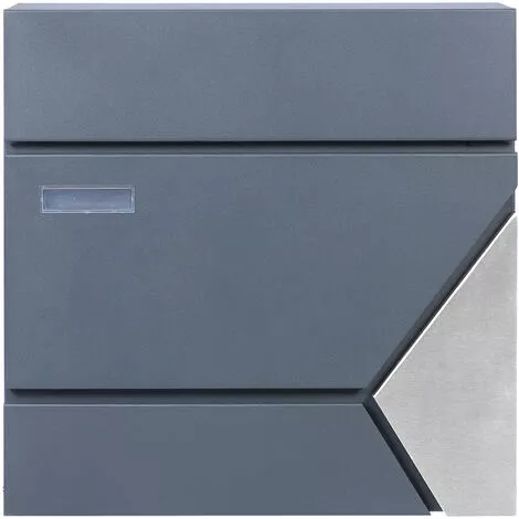WILTEC Boîte Aux Lettres Avec Porte-journaux V44 Boîte Postale Murale Acier Inox Boîte Aux Lettres Gris Anthracite 6 WILTEC Boîte Aux Lettres Avec Porte-journaux V44 Boîte Postale Murale Acier Inox Boîte Aux Lettres Gris Anthracite – Image 4