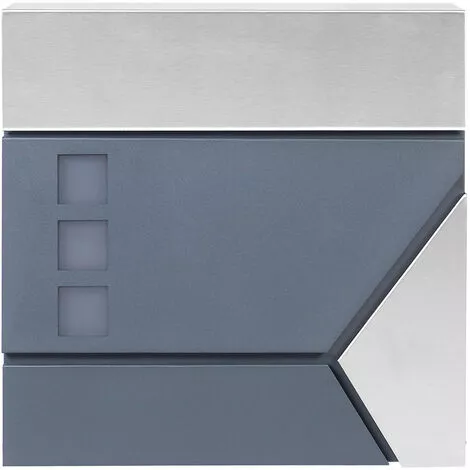 WILTEC Boîte Aux Lettres Avec Porte-journaux V47 Boîte Postale Murale Acier Inox Boîte Aux Lettres Gris Anthracite 6 WILTEC Boîte Aux Lettres Avec Porte-journaux V47 Boîte Postale Murale Acier Inox Boîte Aux Lettres Gris Anthracite – Image 4