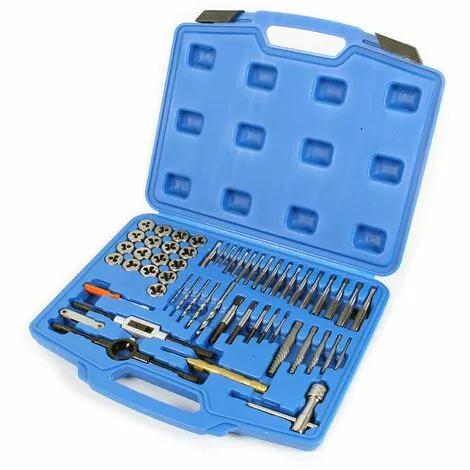 WILTEC XPOtool Jeu De Tarauds 56-pcs. M3-M12 Taraudeur Filière Métrique Filetage Extérieur /intérieur 4 WILTEC XPOtool Jeu De Tarauds 56-pcs. M3-M12 Taraudeur Filière Métrique Filetage Extérieur /intérieur – Image 2