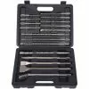 WILTEC XPOtool SDS Plus Lot De 17 Forets à Pierre Et Burins Lot De Forets Pour Marteau Perforateur Pour Maçonnerie Et Béton