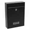 WILTEC Boite Aux Lettres Murale Courrier Noir Revêtement Par Poudre V1 -Wiltec Boutique 4616625 1