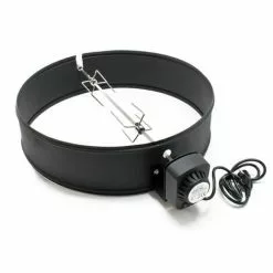 WILTEC Broche électrique Pour Barbecue Ø 55cm X H 15cm Rôtissoire Support Pour Barbecue Boule Acier Revêtu