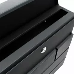 WILTEC Designer Boîte Aux Lettres Boîte Aux Lettres V15 Anthracite Temps De Journaux Boîte Postale Enduit De Poudre -Wiltec Boutique 4616651 5