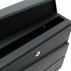 WILTEC Boite Aux Lettres Design V16 Mailbox Anthracite Compartiment à Journal Revêtu Par Poudre 11 WILTEC Boite Aux Lettres Design V16 Mailbox Anthracite Compartiment à Journal Revêtu Par Poudre -Wiltec Boutique 4616652 5