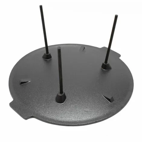 WILTEC Dutch Oven Plaque Gril De Barbecue Ronde Ø44cm Hauteur 23cm Support En Fonte Antiadhésif Plancha 5 WILTEC Dutch Oven Plaque Gril De Barbecue Ronde Ø44cm Hauteur 23cm Support En Fonte Antiadhésif Plancha – Image 3