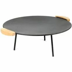 WILTEC Dutch Oven Plaque Gril De Barbecue Ronde Fonte Ø44cm Poignée Bois Jeu 2 Pieds 20cm+32cm Plancha 8 WILTEC Dutch Oven Plaque Gril De Barbecue Ronde Fonte Ø44cm Poignée Bois Jeu 2 Pieds 20cm+32cm Plancha -Wiltec Boutique 46179386 2